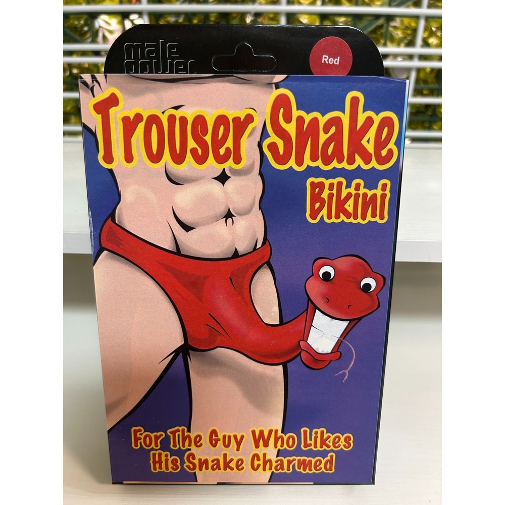 Trouser Snake NOVELTY Men's Bikini GAG GIFT ONE SIZE NIB